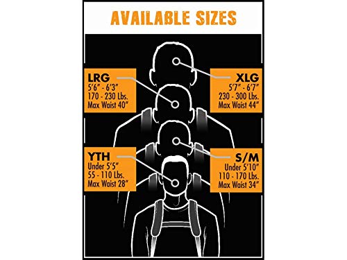 Muddy Hunting Tree Stand Safety Systems Lightweight Padded Nylon Quick-Release Safeguard Harness, X-Large