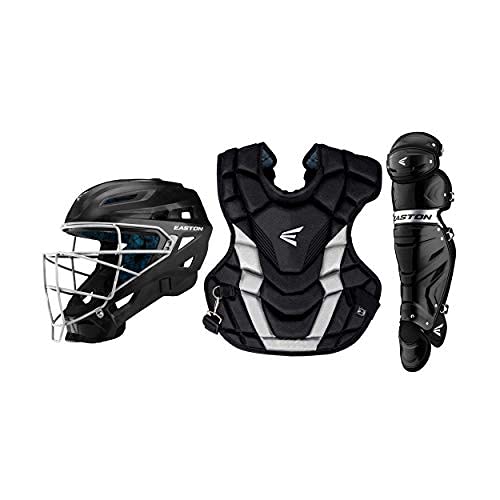 Easton Gametime Baseball Catchers Equipment Box Set, Intermediate, Black