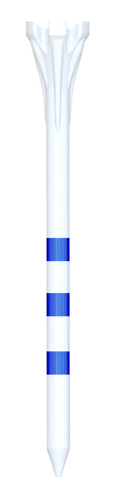 Champ 3-1/4'' My Hite Flytee White/Blue Stripe Golf Tee, 100 Count