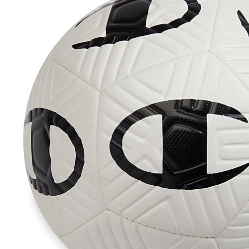 Champion Playmaker Soccer Ball (Size 5, White/Black) - 12-Panel Design, Enhanced Control, Durable TPU Cover & Butyl Bladder, for
