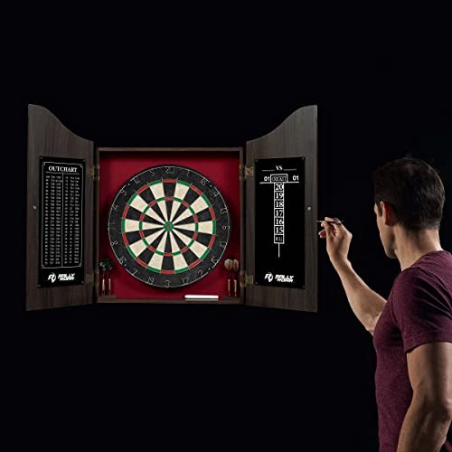 Rally And Roar Dartboard Cabinet, Brown