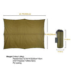 Onetigris Bulwark Camping Tarp, 100% Waterproof Bushcraft Shelter, Lightweight Hammock Rain Fly Portable Anti Uv Large 12.8Ft X