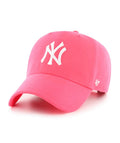 47 New York Yankees Hat Mens Womens Neonado Clean Up Adjustable Cap, Neon Pink