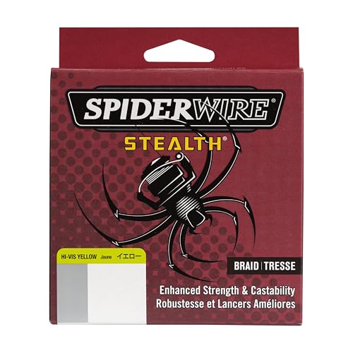 Spiderwire Stealth Superline, Hi-Vis Yellow, 80Lb | 36.2Kg, 200Yd | 182M Braided Fishing Line, Suitable For Freshwater And Saltw