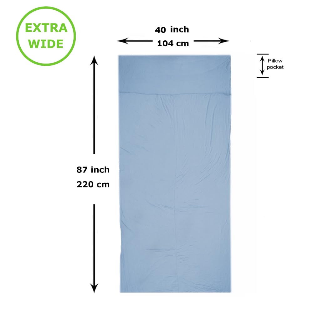 Browint Travel Sheets For Hotel, Rayon Derived From Bamboo, Sleep Sack For Adults, Warm Weather/Summer Sleeping Bag Liner For Ca