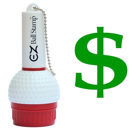 Promarking Ezballstamp Golf Ball Stamp Marker (Green Dollar Sign)