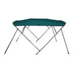Msc 3 Bow 4 Bow Bimini Top Boat Cover With Rear Support Pole And Storage Boot (4 Bow 8'L X 54'' H X 91''-96'' W, Teal)