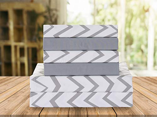 Elegant Comfort Luxury Soft Bed Sheets Chevron Pattern 1500 Thread Count Percale Egyptian Quality Softness Wrinkle And Fade Resi