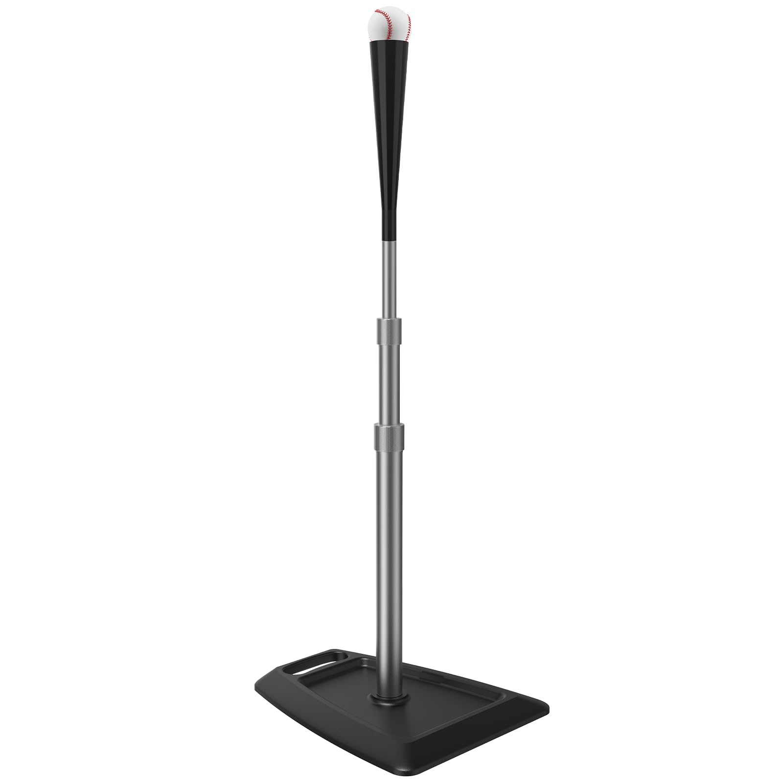 Portable Batting Tee For Baseball/Softball, Tees Height Adjustment From 24-45 Inch, Baseball Tees For Hitting With Heave Duty Ba