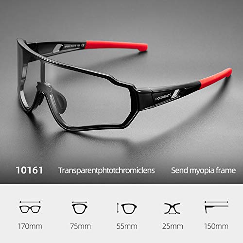 Rockbros Photochromic Sunglasses For Men Women Cycling Sunglasses Safety Sport Sunglasses Uv Protection Transitions Sunglasses D