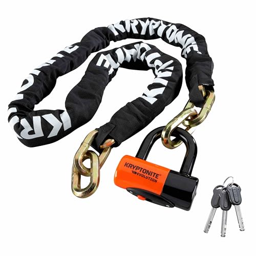 Kryptonite New York 1217 12Mm Chain & Evolution 14Mm Disc Lock , Black
