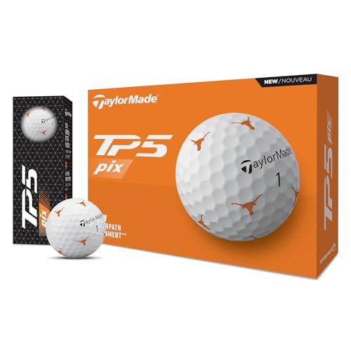 TaylorMade Golf 2024 TP5 PIX Texas ONE Dozen Golf Balls