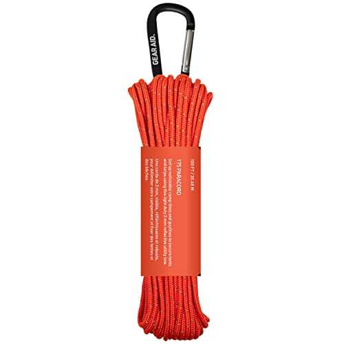 Gear Aid 175 Paracord, Lightweight Visible Guyline For Securing Tarps And Tents, Or Use As A Clotheslines For Camping, Hiking An
