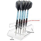 Ecsem Clear Acrylic Dart Holder/Display Stand, Holds 6 Steel/Soft Tip Darts (Dart Holder Wall Mount & Darts Holder Desktop)