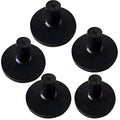 Finger Ten Golf Rubber Tee Driving Range Value 5 Pack All 1.5'' For Indoor Outdoor Practice Mat, Tee Adaptor Black Tee Holder Se