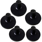 Finger Ten Golf Rubber Tee Driving Range Value 5 Pack All 1.5'' For Indoor Outdoor Practice Mat, Tee Adaptor Black Tee Holder Se