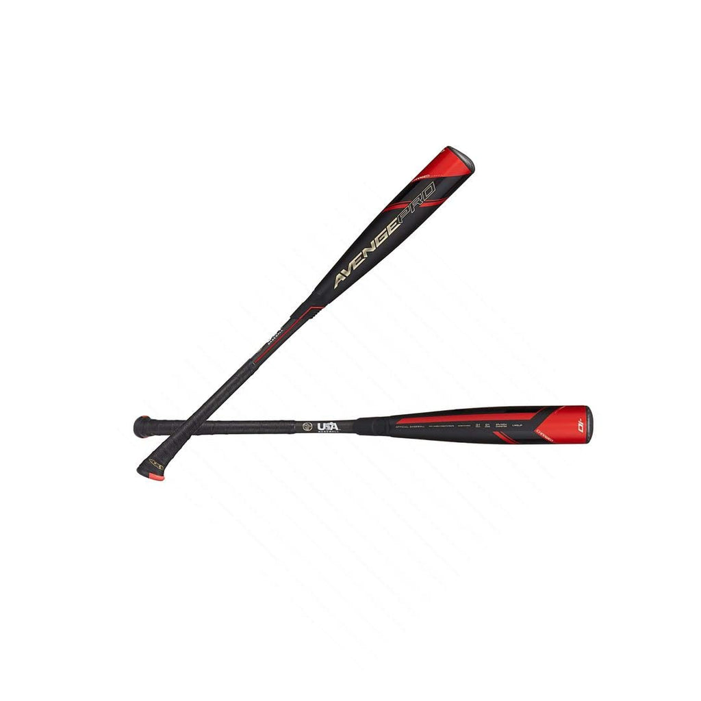 Axe Bat Avenge Pro Usa 2-5/8'' 2-Piece Composite Youth Baseball Bat Drop -10 Black/Red/Gold, 30''/20Oz