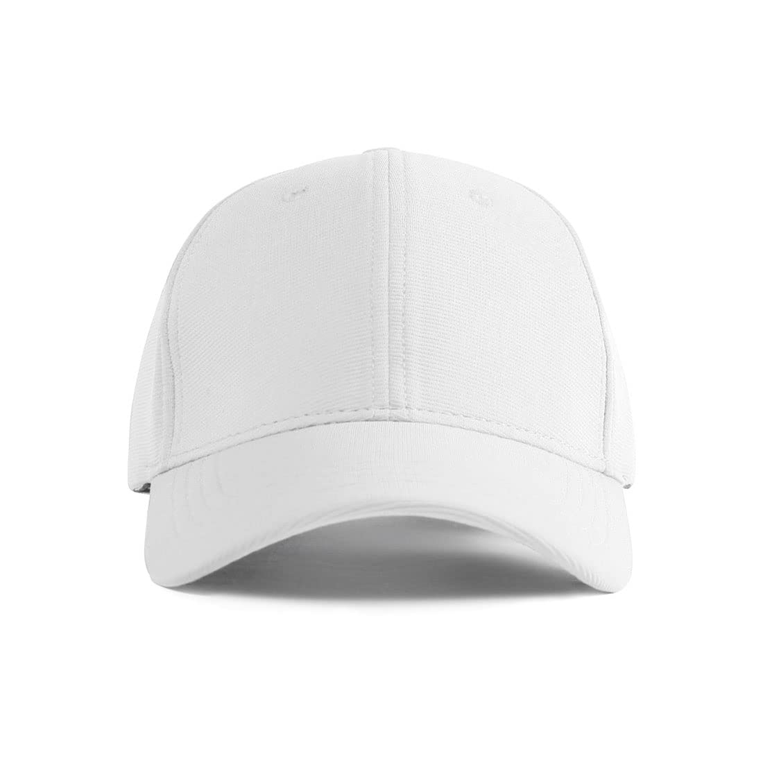 Omtex  Unisex Baseball Cap, Cotton Material, Adjustable Velcro Closure, White, One Size, Pack Of 1