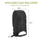 Colewin Golf Bag Cover Rain Hood,Waterproof Golf Bag Hood Cover,Almost Fits All For Tour Bags/Golf Bags/Carry Cart/Stand Bags