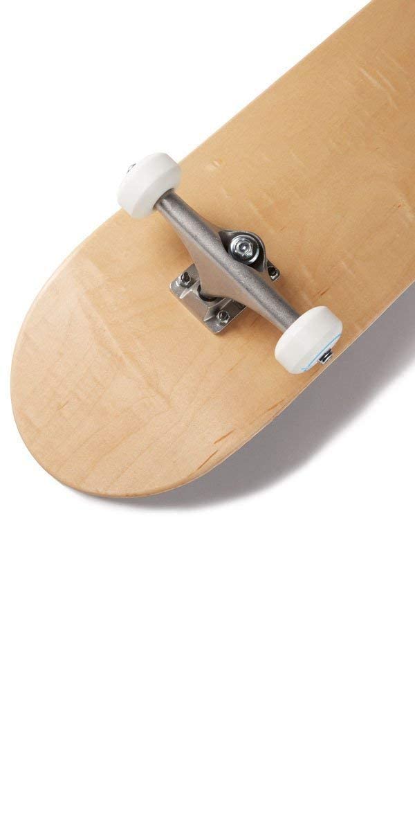 [Ccs] Logo Skateboard Complete Natural Wood 7.75'' - Maple Wood - Professional Grade - Fully Assembled With Skate Tool And Stick