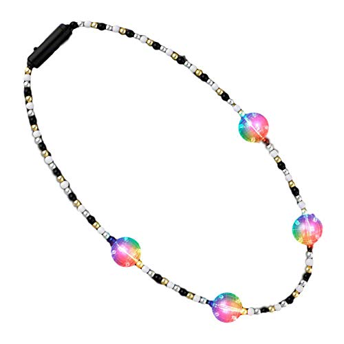 blinkee Flashing Multicolor Disco Prism Balls Fancy Party Necklace