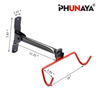 Phunaya Bike Hanger Wall Mount Bike Hook Horizontal Foldable Bicycle Holder Garage Bike Storage Bicycle Hoist Heavy Duty Screws