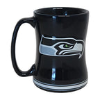 Nfl Seattle Seahawks Sculpted Relief Mug, 14-Ounce, College Navy