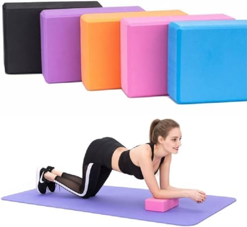 Ankaro Yoga Block Brick Set,Yoga Block For Improve Strength| Flexibility|Yoga Brick Support, Aid Balance, And Flexibility Color