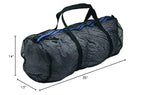 Innovative Heavy Duty Large Mesh Duffel Bag, Black/Blue For Scuba Gear, Snorkeling, Diving, Rafting, Kayaking, And Other Outdoor