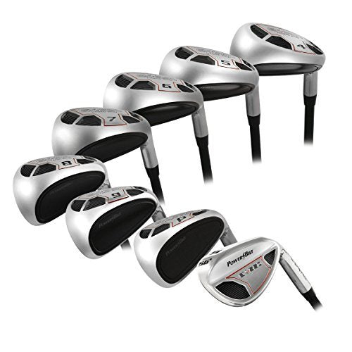 Powerbilt Golf EX-550 Hybrid Iron Set, Mens Right Handed 4-SW (8 Clubs), Regular Flex Graphite