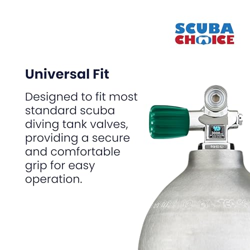 Scuba Choice Scuba Diving Tank Valve Knob - Round Shape, Green