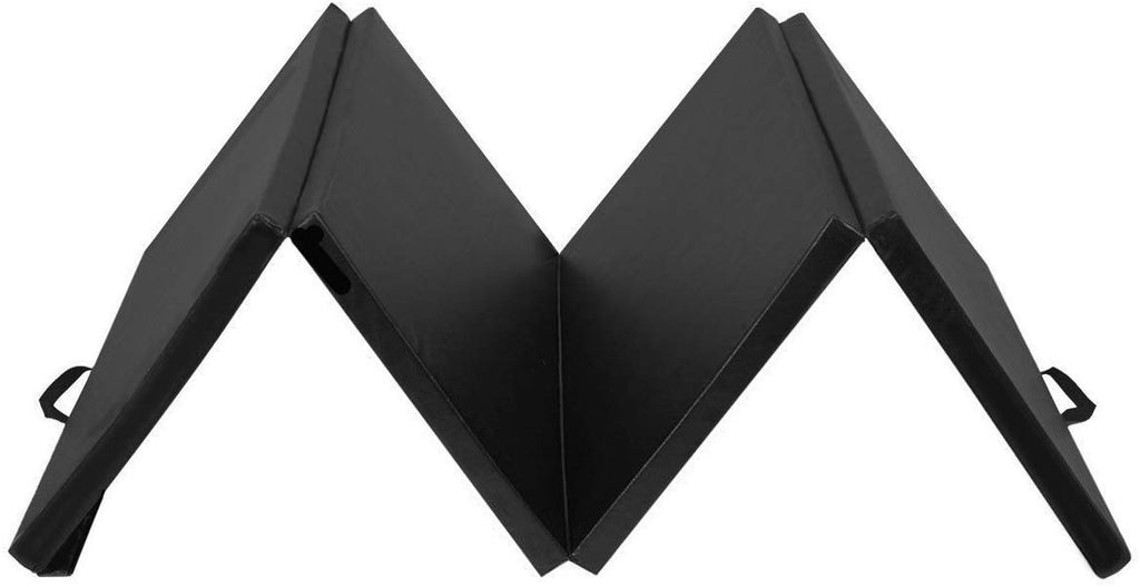 Goflame Gymnastics Mat Folding 4X10X2, Thick Exercise Mat With Carrying Handles, Gym Fitness Aerobics Mat For Yoga, Tumbling, Gy
