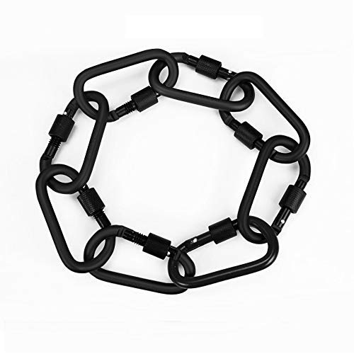 Locking Carabiner Clip, Vonpri Caribeaner Clips Black D Ring Spring Snap Key Chain Hook 3'' Screw Gate Hook Travel Aluminum Cara