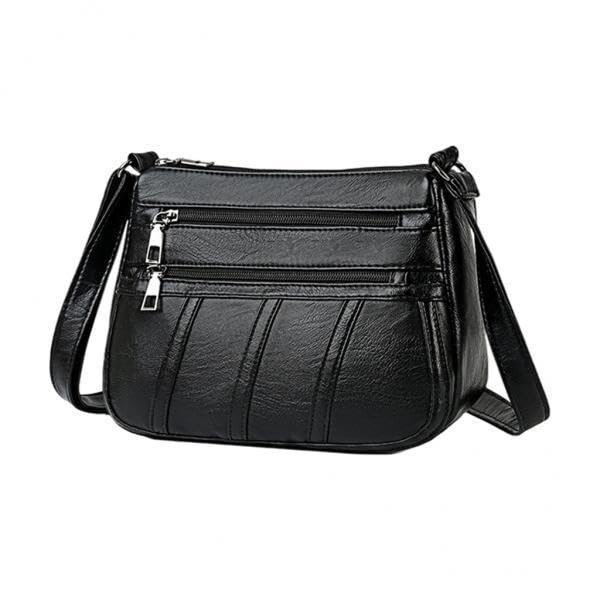 Merishopp 4Xladies Bodytype Bag Pu Leather Messenger Bag Shoulder Handbag Long Strap Black