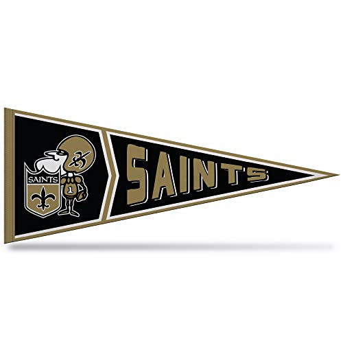 Rico Industries Nfl Football New Orleans Saints Retro - Alt 12'' X 30'' Felt Wall D  Cor Pennant - Great For Home/Bed Room/Man C