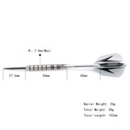 Cuesoul 95% Tungsten 26 Grams Tungsten Steel Tip Darts Set -With 1 Deluxe Dart Case
