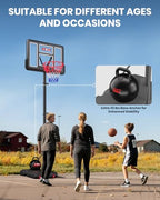 IGL Basketball Hoop Outdoor, 44 Inch Portable Basketball Hoops, 5.6-10 FT Adjustable Basketball Goal System with 35 LB Base Anch