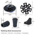 Walking Stick Tips Rubber 4 Pack Trekking Pole Tips Replacement- Rubber Feet For Hiking Poles, Walking Sticks, Trekking Poles  R