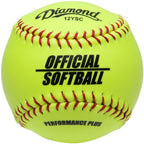 Diamond Sports Official Fastpitch 12Ysc Softballs With Bucket 18 Ball Pack W/Bucket, Yellow