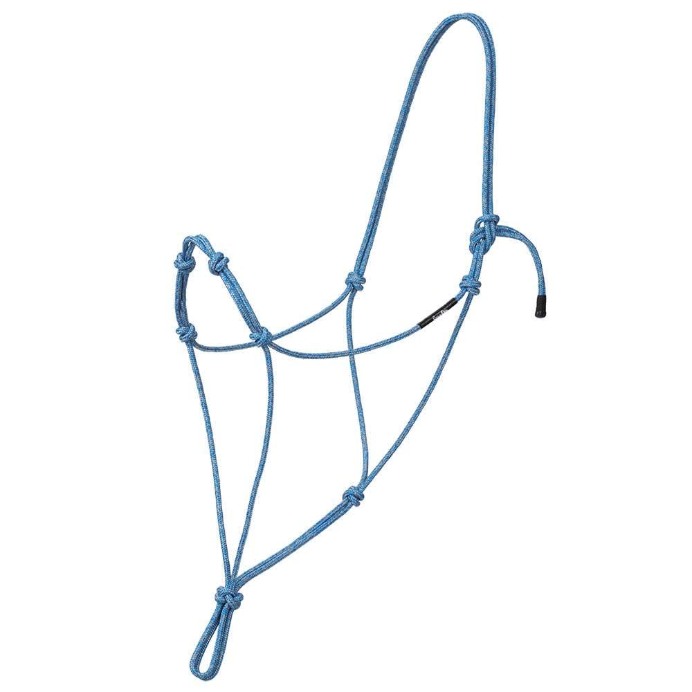 Weaver Leather Silvertip Four Knot Rope Halter S Turq/Gray