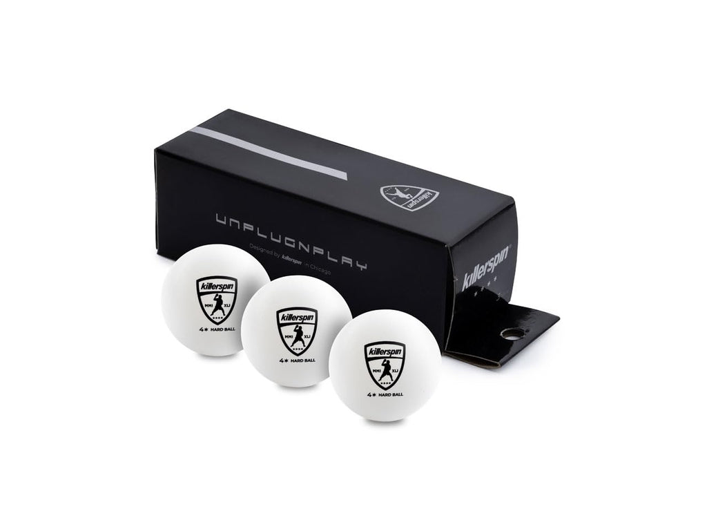 Killerspin 4-Star 40+ White Ping Pong Balls - New Standard Abs Plastic 40Mm Table Tennis Balls - Competition Balls For Tournamen