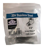 Street Elbow 90 3/4''Ss (Pack Of 1)