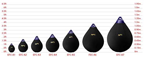 Polyform Efc-A5 Black Boat Fender Cover Fits Polyform A-5 Boat Fenders