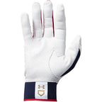 Under Armour Men'S Yard 9 Stars And Stripes Baseball Gloves, (100) White/Red/Metallic Gold, Medium