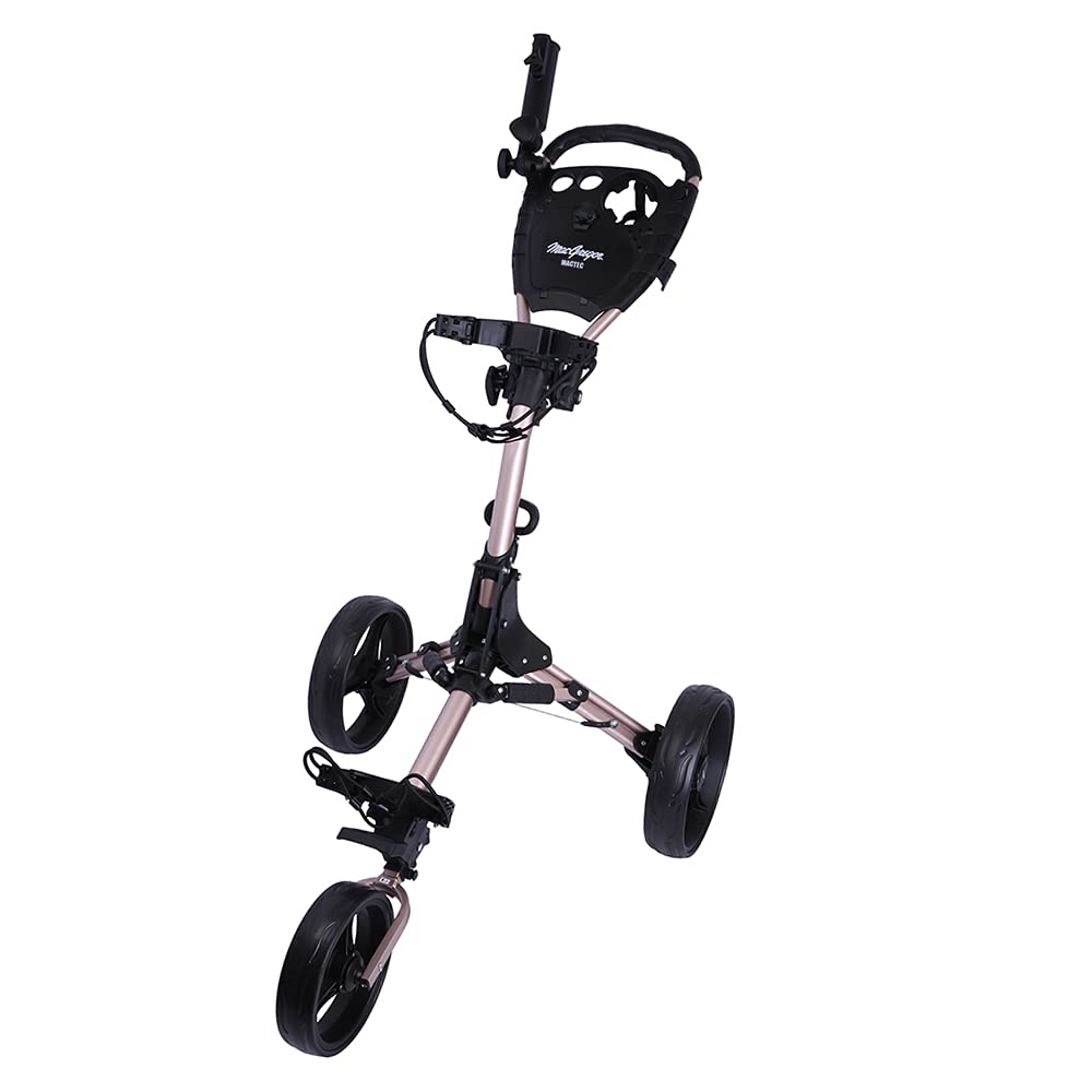 Macgregor Titanium Mactec 3 Wheel Folding Golf Cart With Umbrella Holder