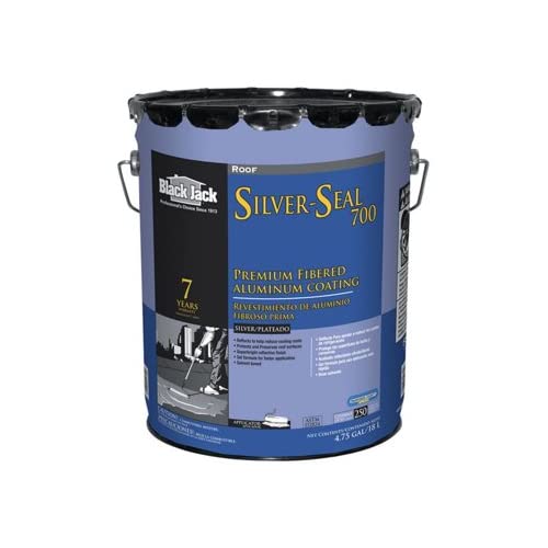 Gardner-Gibson 5177-A-30 Black Jack Silver-Seal 700 Fibered Aluminum Coating, 4.75 Gal