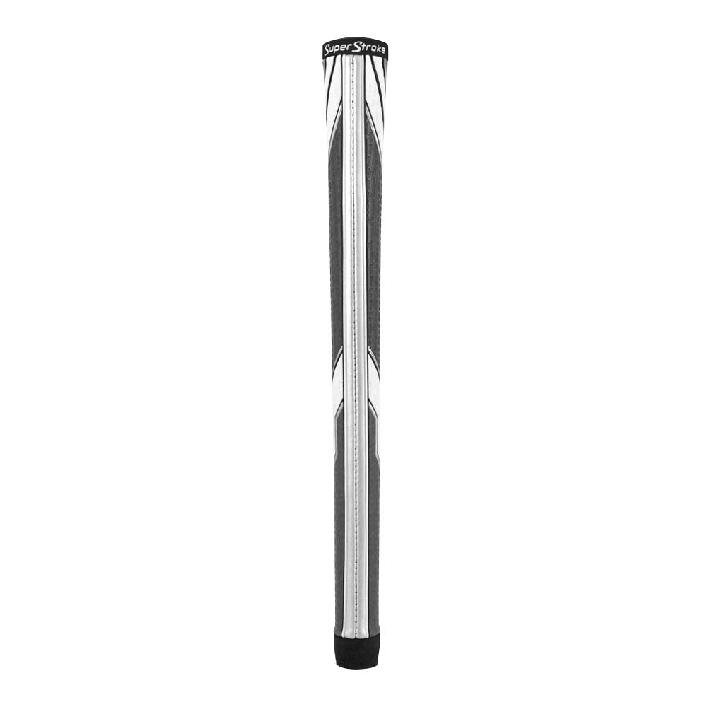 Superstroke Traxion Tour Golf Club Grip, White/Gray (Undersize) | Advanced Surface Texture That Improves Feedback And Tack | Ext