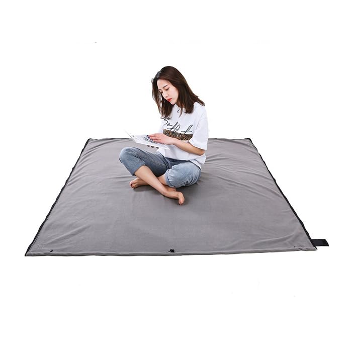 Fleece Sleeping Bag Liner Sleeping Blanket Sheet Lightweight Travel Outdoor Indoor Camping Warm Summer Gray(Gray)