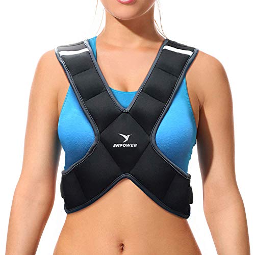 Empower Weighted Vest For Women - Workout Vest - Fixed 8Lbs Or Adjustable 10-12-14-16Lbs - Adds Resistance To Fitness Routine -