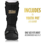 Franklin Sports Baseball + Softball Leg Guard - Prt Series Youth Shin + Foot Shield For Batting - Protective Leg + Ankle Guard W